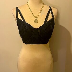 Torrid Elegant Black Lace Bralette, size 2X